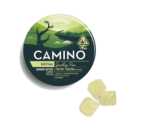Camino | Sparkling Pear (1:3) | 2mg THC / 6mg CBD x 10 Gummies