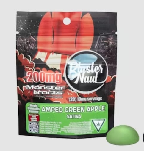 Amped Green Apple | Blaster Naut | 200mg Gummy
