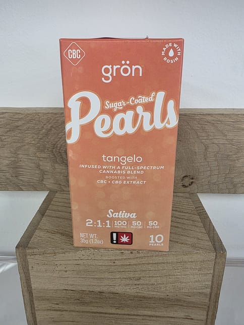 Grön | 100MG | Tangelo 2:1:1 THC/CBG/CBC (Sativa) Pearls | 10pk