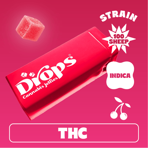 Drops | Cherry | Dreamy | 100MG | 20PC | Gummies