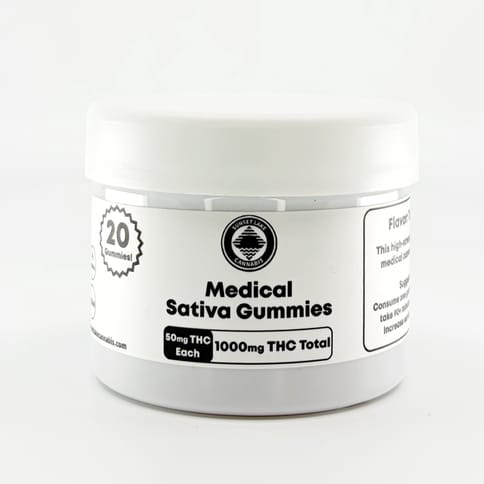 MEDICAL Sativa Gummies, 1000mg.