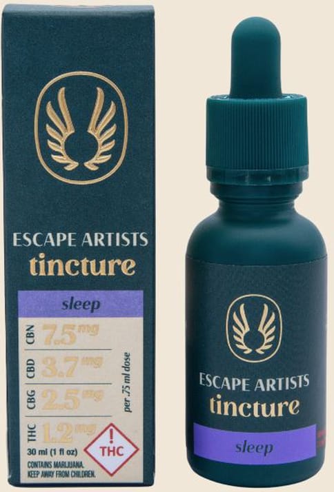 Escape Artists Tincture Sleep 150mg CBD:100mg CBG:300mg CBN:50mg THC