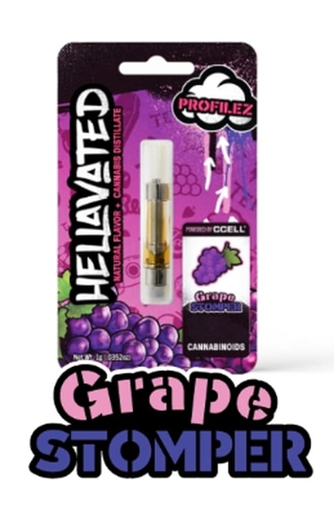 Hellavated | Vape Cart. | - Grape Stomper | 1g 510