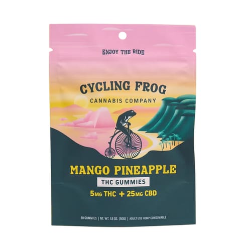 Mango Pineapple Gummies | 10ct Bag | Cycling Frog |