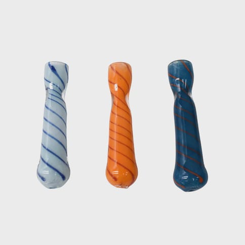 4" Swirled Glass Chillum