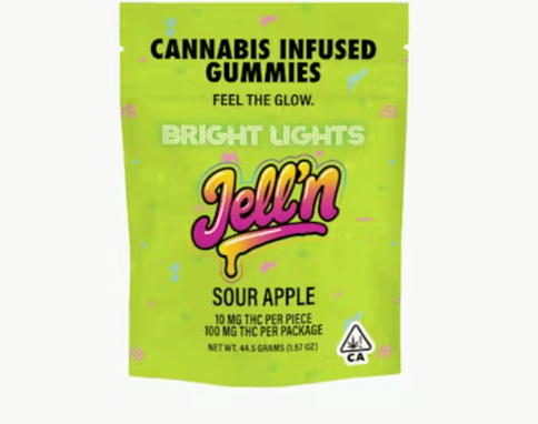 Bright Lights | Jell'n Sour Apple | Gummies | Hybrid | 10pk | 100mg