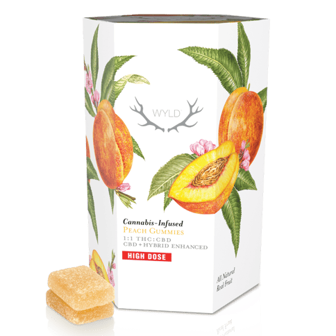 Wyld | 1,000mg Gummies - Peach 1:1 THC/CBD