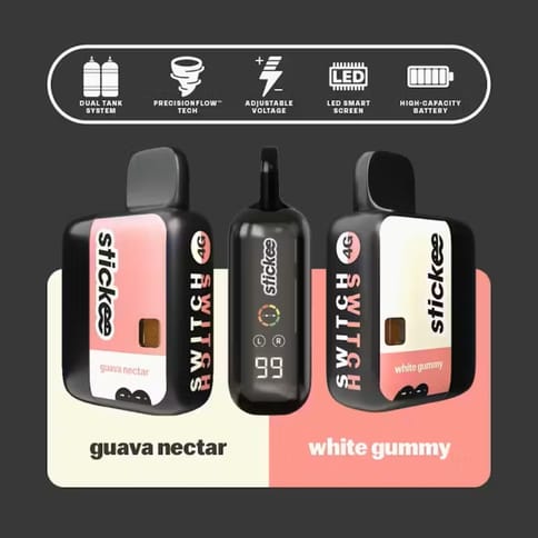 Stickee 4G Live Resin x Liquid Diamonds - Guava Nectar & White Gummy