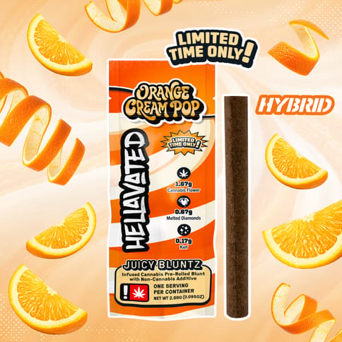 Orange Cream Pop 2.5G Infused Juicy Bluntz (Hellavated)