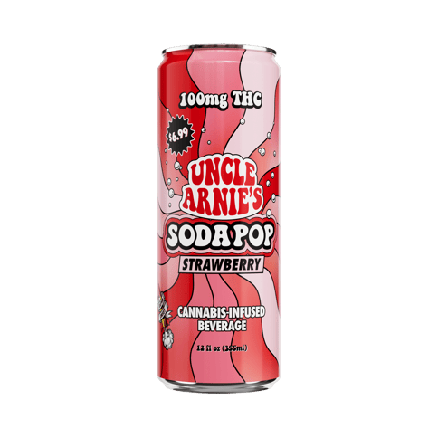 KB - UNCLE ARNIES - THC SOFT DRINK - STRAWBERRY SODA - 100MG