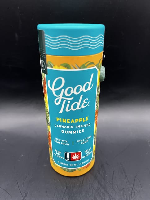 Good Tide | 100mg | Pineapple (Sativa) Rosin Gummies | 10pk
