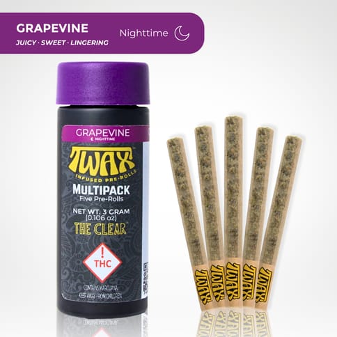 The Clear TWAX Grapevine 5 Pack Joints 3g