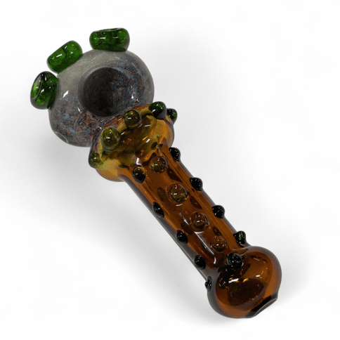 Dotted Large Handpipe - Brown