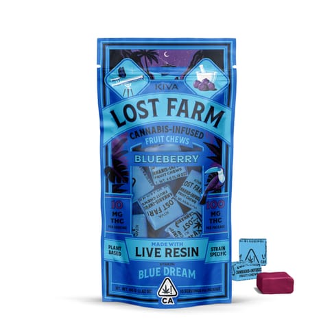 KB - LOST FARM - LIVE RESIN CHEW - BLUEBERRY X BLUE DREAM - 100MG