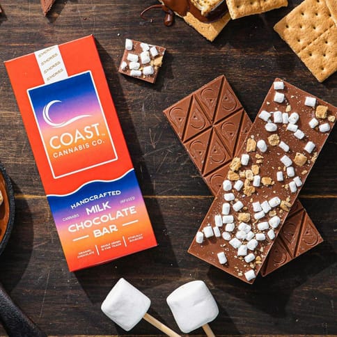 Almond Coconut Sea Salt Milk Chocolate Bar 100 mg Coast
