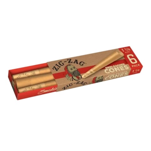 Zig-Zag Cones Unbleached 1 1/4" 6pk