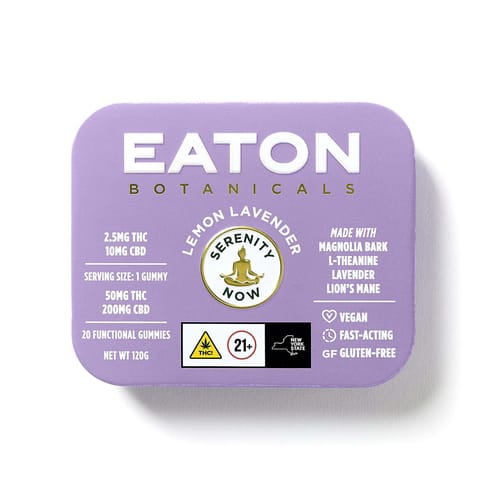 Eaton Botanicals | Serenity Now Lemon Lavender 1:4 THC:CBD | Edibles | 50mg 20-pack