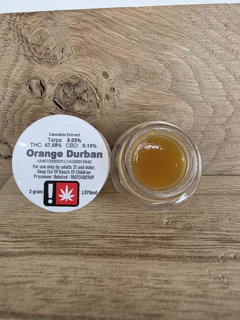 Bobsled | Orange Durban Cured Resin | 2g