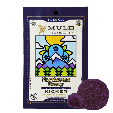 Mule Kicker Gummies | Northwest Berry 100mg