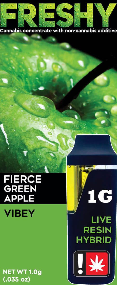Fierce Green Apple Live Resin 1G Cartridge (Freshy)