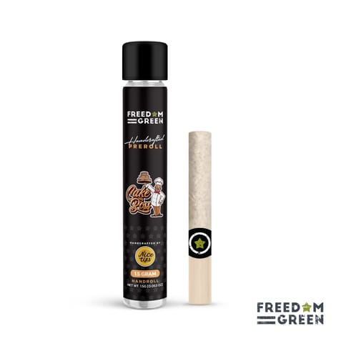 Freedom Green Hand Roll Preroll Cake Boss Hybrid 1.5g