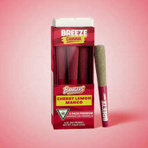 Cherry Lemon Mango - Breeze - Bangers - Pre-Roll - .7g x 5pk**