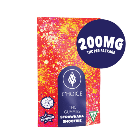 Choice - 200mg Gummies - Strawnana Smoothie (Hybrid)