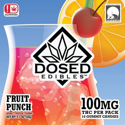 Fruit Punch (100mg) Dosed Gummies 10pk by Dosed Edibles