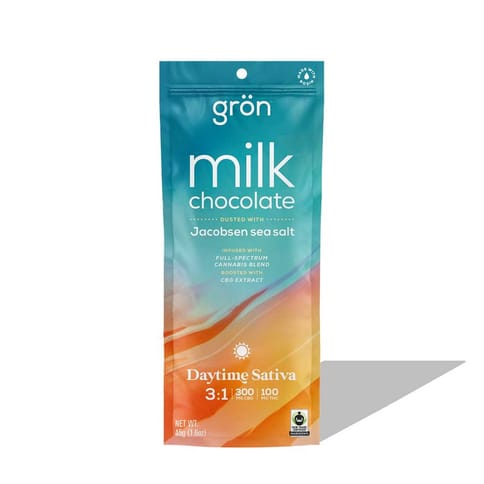 Gron | Large Milk Chocolate Sativa Bar | Edibles | 100mg