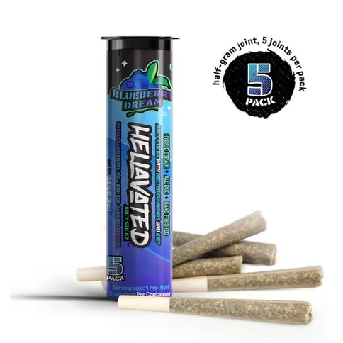 Juicy Stickz Blueberry Dream 5pk Infused Preroll (Hellavated)