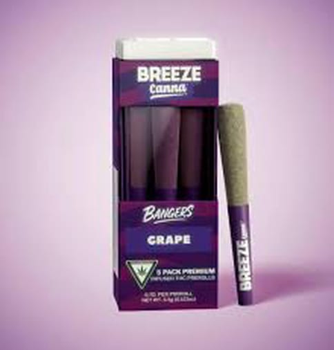 Grape - Breeze - Bangers - Pre-Roll - .7g x 5pk**