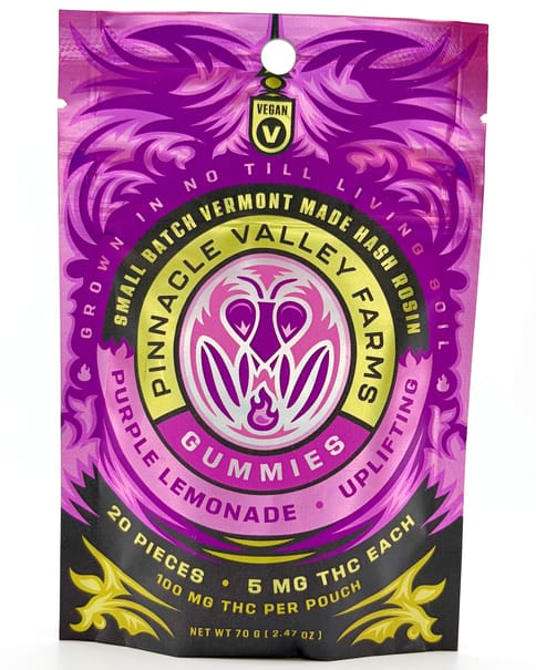 Purple Lemonade, hash rosin gummies