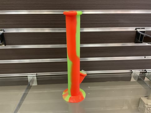 Orange Green Silicon Bong