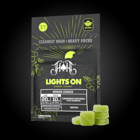 Heavy Hitters | Lights On Energy Gummies 2:1 THC:THCV | 5pk | 100mg