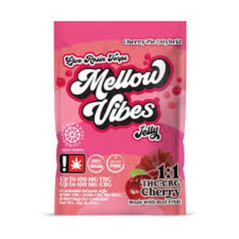 Cherry Cherry Pie CBG THC 1:1 100MG Jelly (Mellow Vibes)