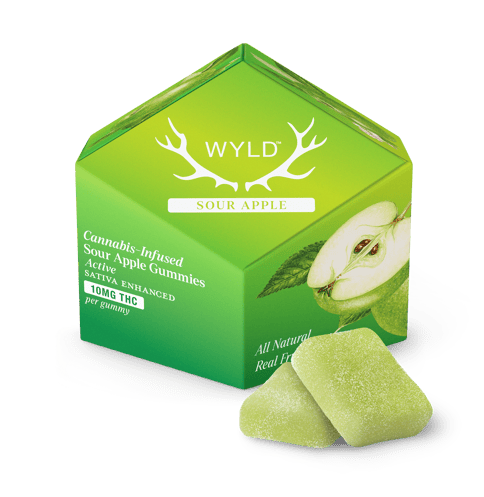 SOUR APPLE - WYLD GUMMIES (S) 100MG