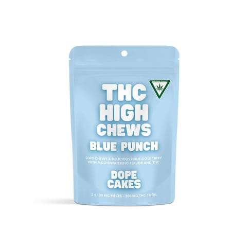 Blue Punch 200mg High Chews 2 ct. x 100mg | Dope Cakes
