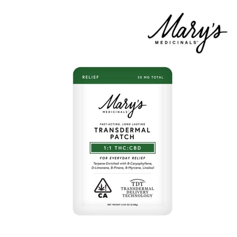 Mary's Transdermal Patch - THC:CBD:CBN - 30mg