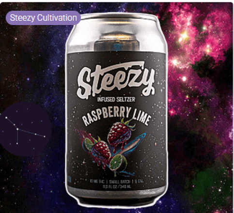 Steezy Raspberry Lime Seltzer 10mgTHC
