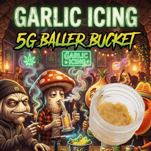Live Rosin Baller Bucket - Garlic Icing - Hybrid