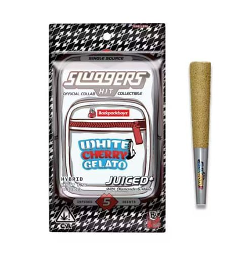 Sluggers | White Cherry Gelato | Infused Prerolls | Hybrid | 3.5g | 5pk