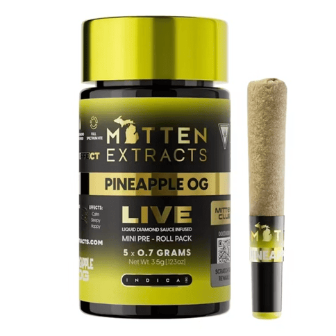 Mitten Extracts | Live Sauce Infused | Minis (5x0.7g) | 3.5g | Pineapple OG