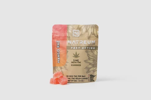 Natreum Fast Acting Mango Raz 50mg THC 10ct