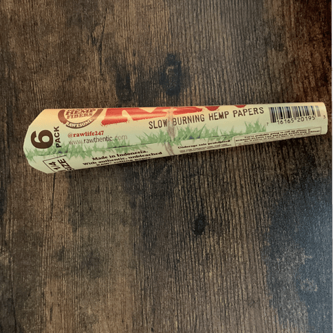 Raw Organic Hemp 1 1/4 Cones 6 Pack