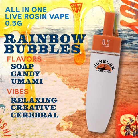 Rainbow Bubbles 0.5g Live Rosin AIO