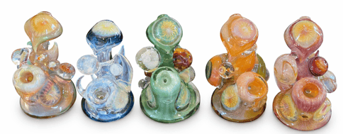 Custom Blown Glass Bubbler Pipe