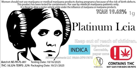 Nirvana | Pre-Roll | 1G - Platinum Leia