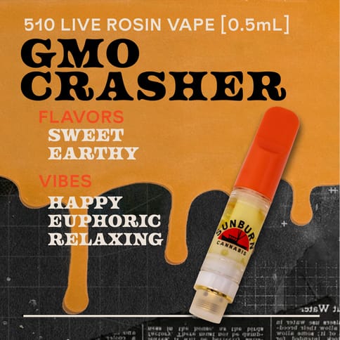GMO Crasher - 0.5g Live Rosin Cartridge