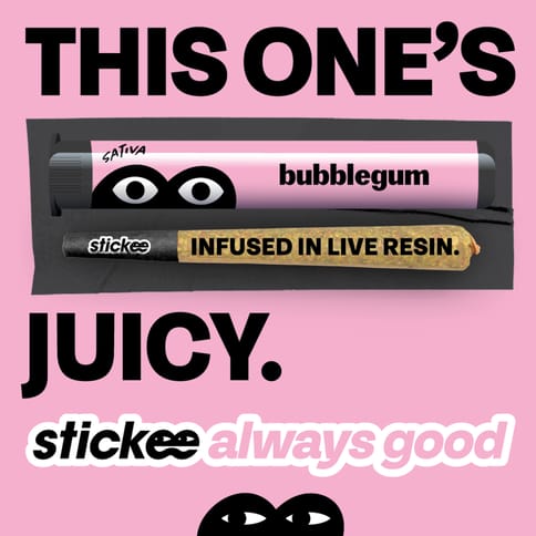 Stickee 1.2G Live Resin Infused - Bubblegum