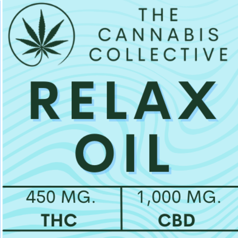 Hash Rosin Relax Oil 450mg THC/ 1000mg CBD by THe Cannabis Collective